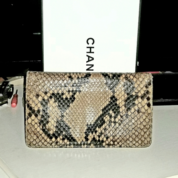 SOLD Chanel RARE Python Long Wallet - Picture 2 of 8
